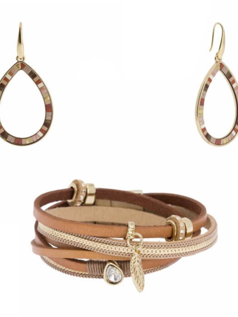 Autumn Lush Bracelet & Whimsy Earring Fall Jewelry Set Boho